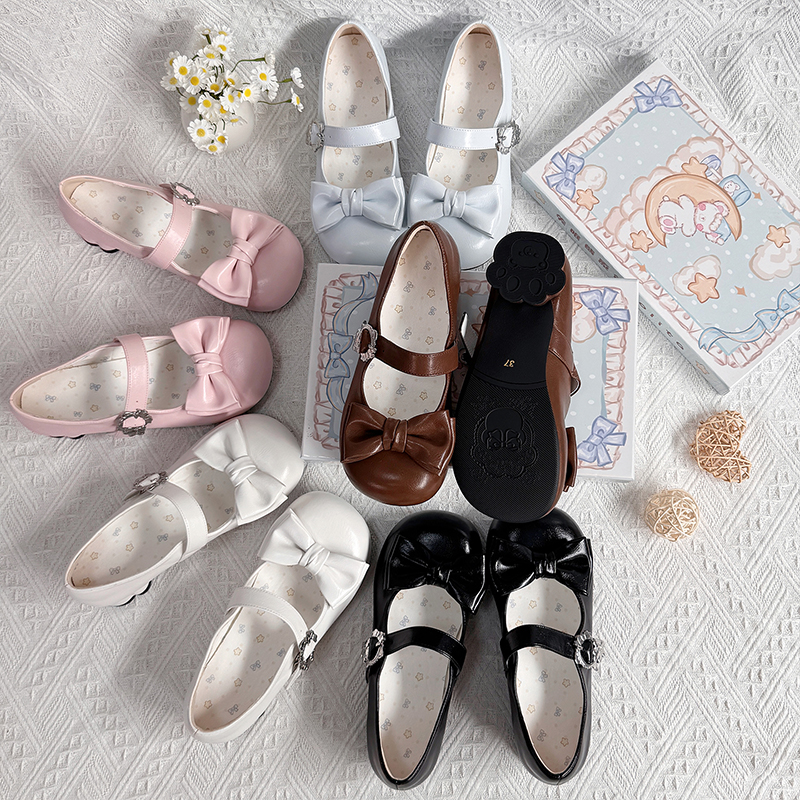 【眠眠熊】失眠熊Lolita原创基础jk小皮鞋可爱少女日常百搭浅口单鞋