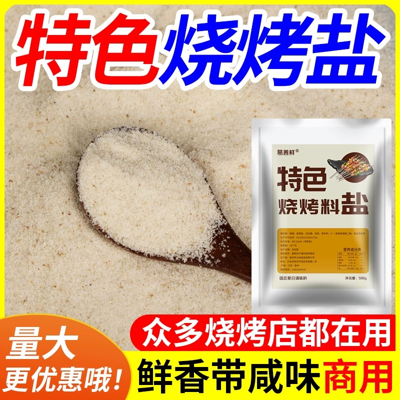 易善鲜特色烧烤盐烧烤白色烧烤粉铁板油炸撒料小白料调料商用增香