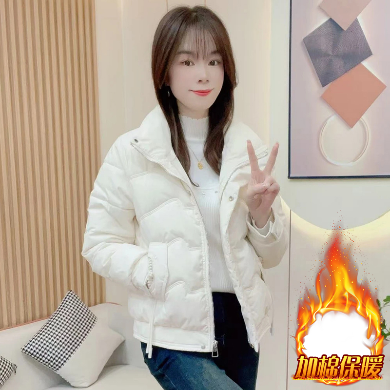 韩版立领棉服外套女2025年冬季新款宽松显瘦拉链棉衣棉袄面包服潮