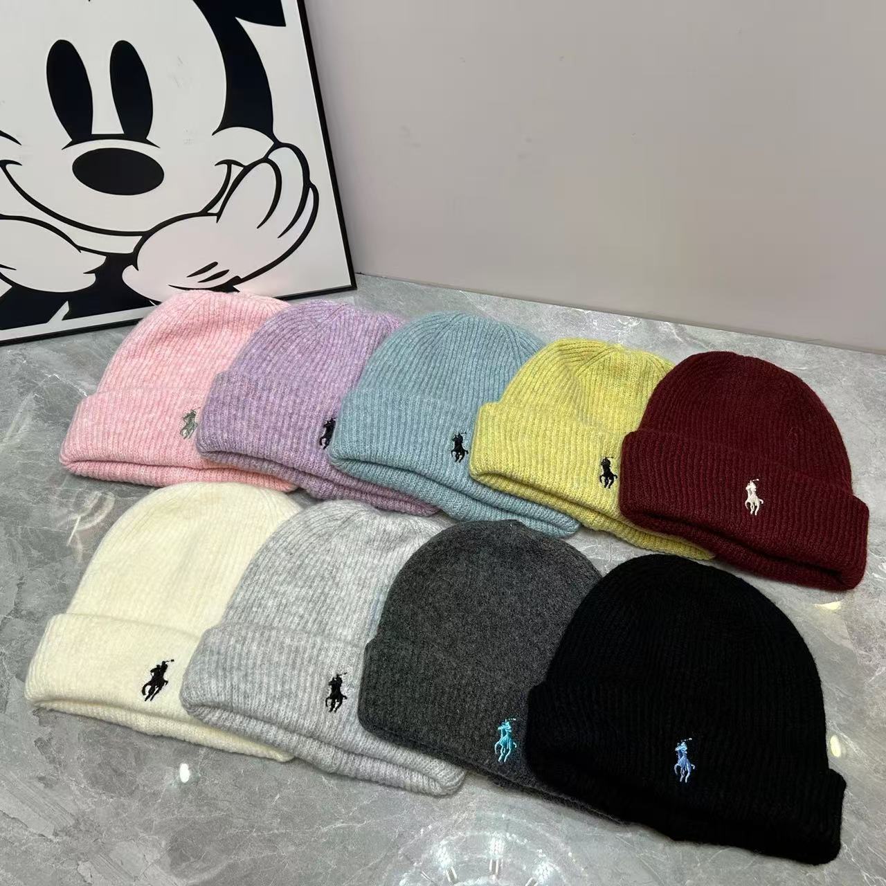 新款秋冬潮牌小马针织帽子女网红百搭韩版冷帽保暖包头毛线帽男爆
