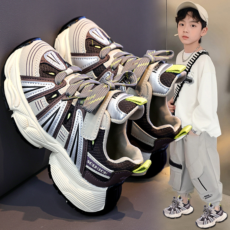 ABC男童运动鞋2025新款秋季休闲防滑儿童老爹鞋男孩帅气跑步鞋子