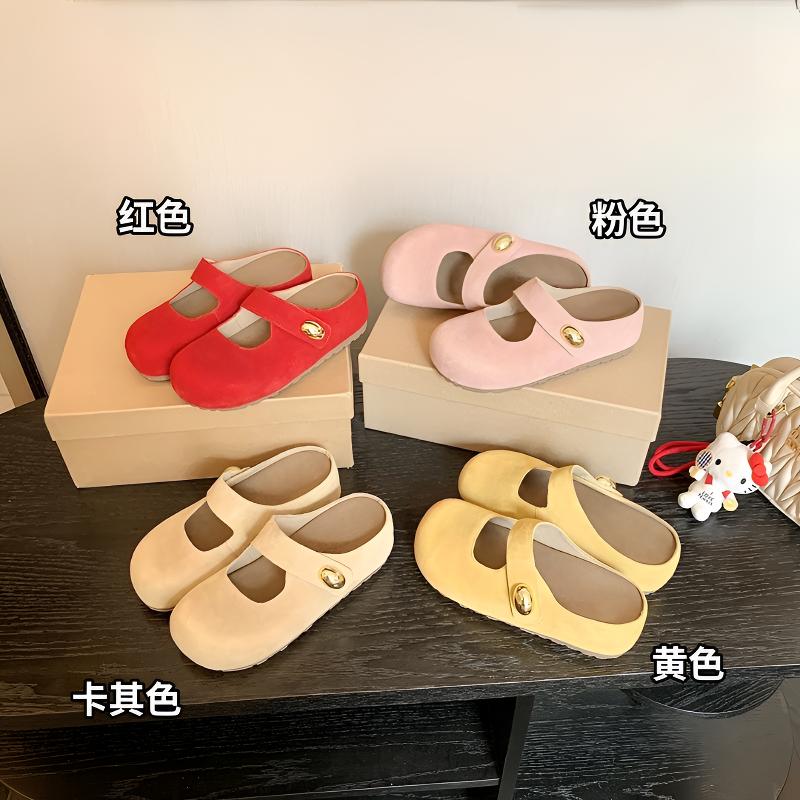 【茵茵家】5.5cm小金豆~进口小牛绒内增高厚底玛丽珍勃肯鞋女半拖夏