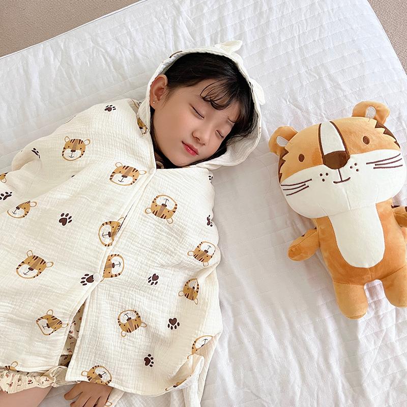 FAVMARTHA.儿童午休小毯子纯棉披肩盖毯学校一年级小学生午睡毯教