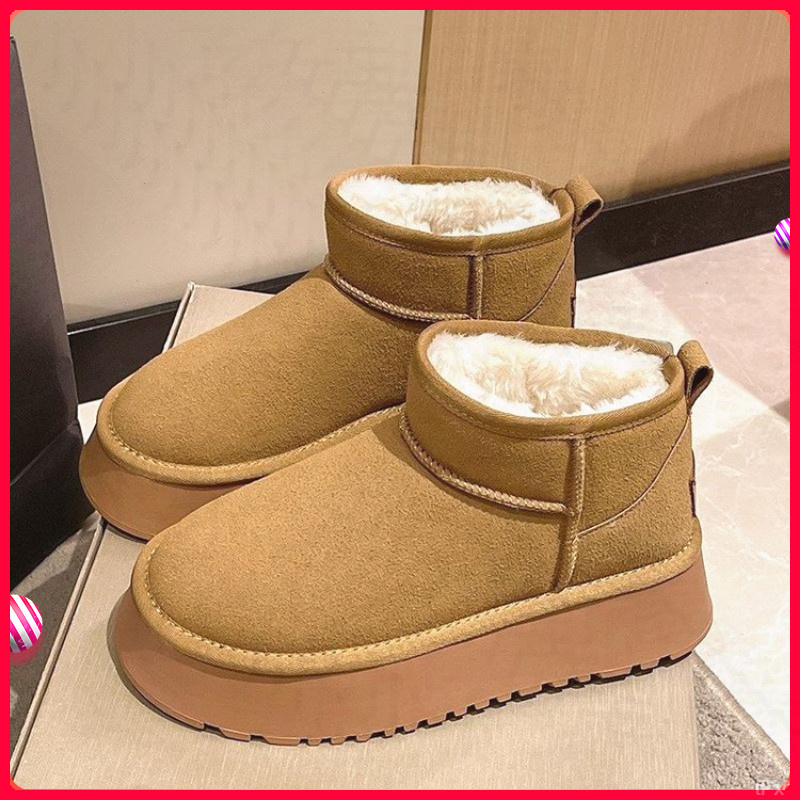 面包鞋雪地靴女2025新款爆款冬季加绒女鞋子厚底防水防滑保暖棉鞋