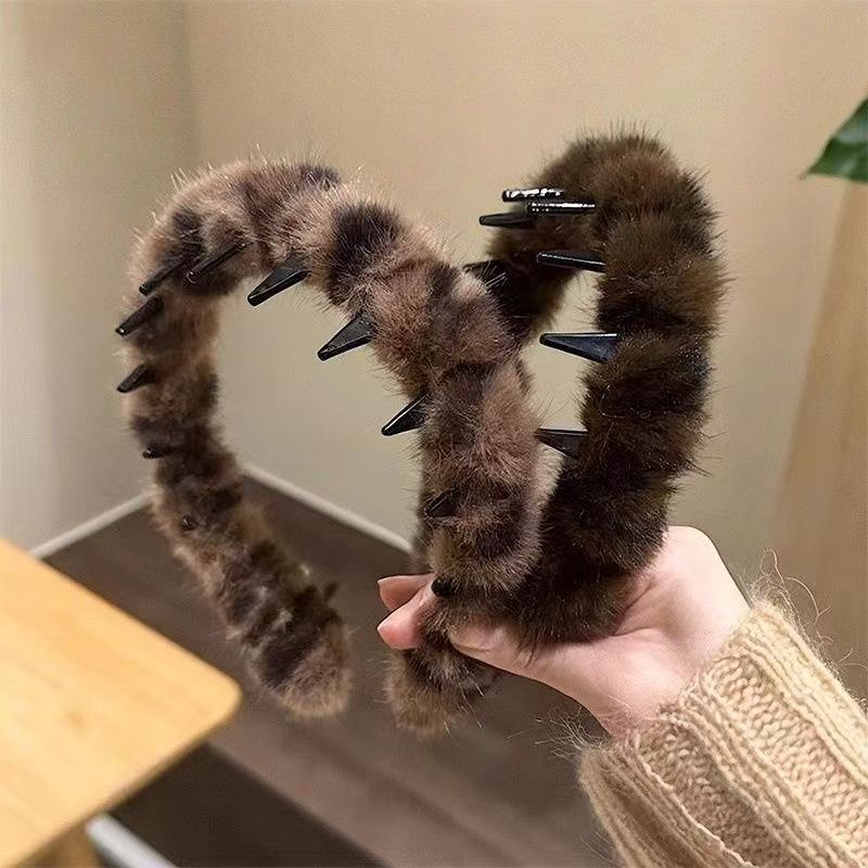 【秋冬必备】复古毛绒发箍女生齿数发箍高级感百搭毛衣外套发饰