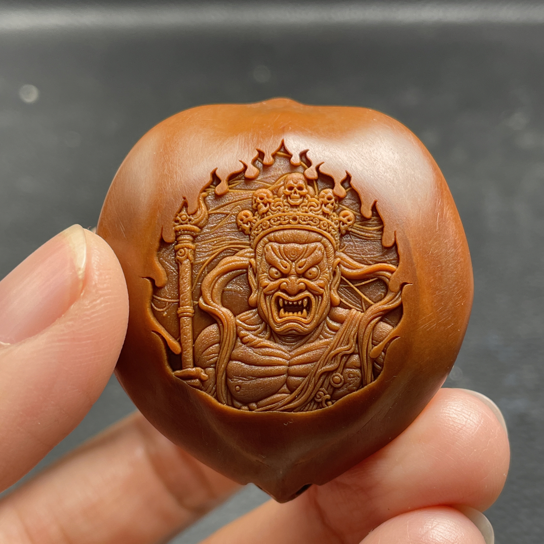 新款橄榄核进口大榄4.2冥王手把件单粒