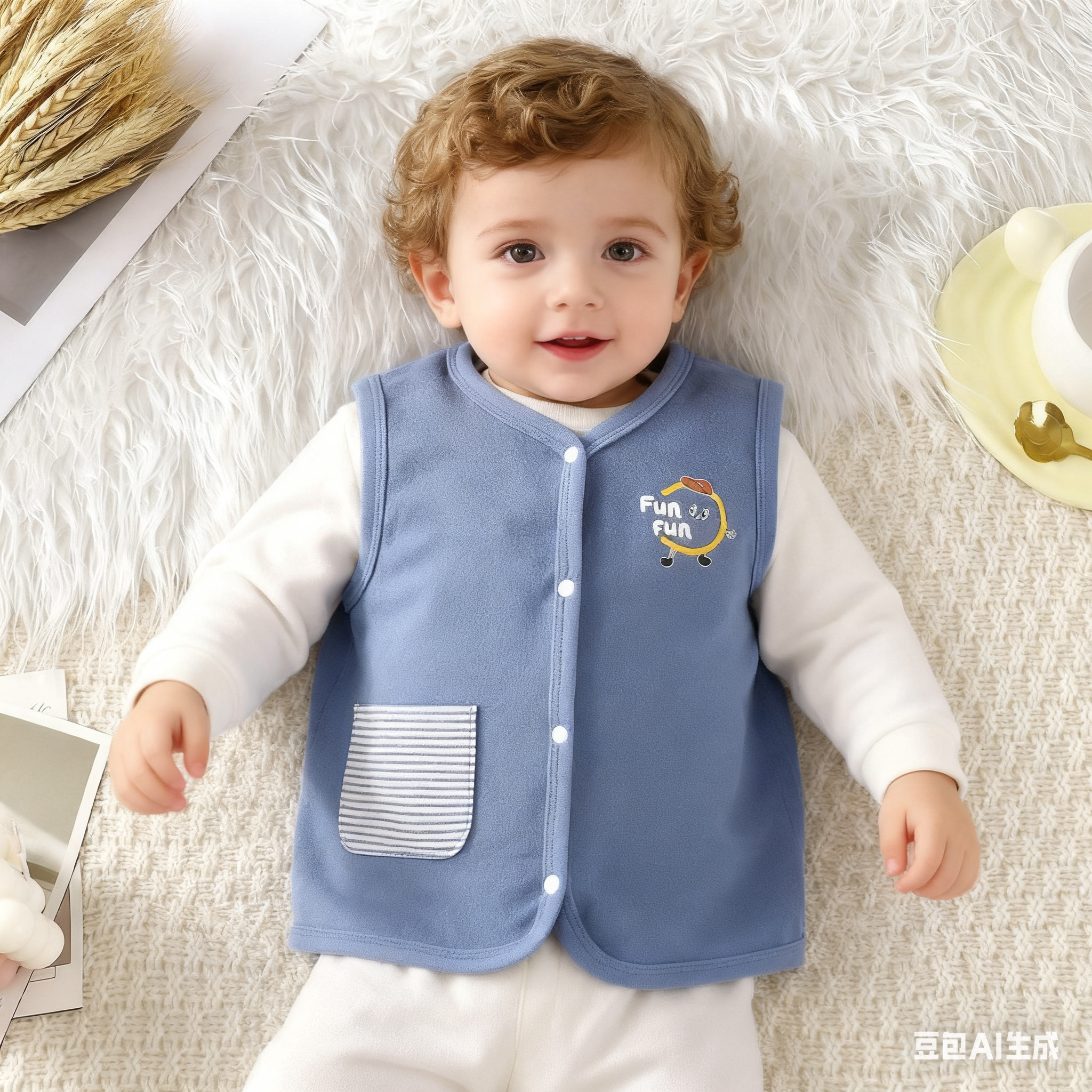 婴儿马甲春秋宝宝马夹男童女童薄款儿童马甲新生儿坎肩护肚秋冬款