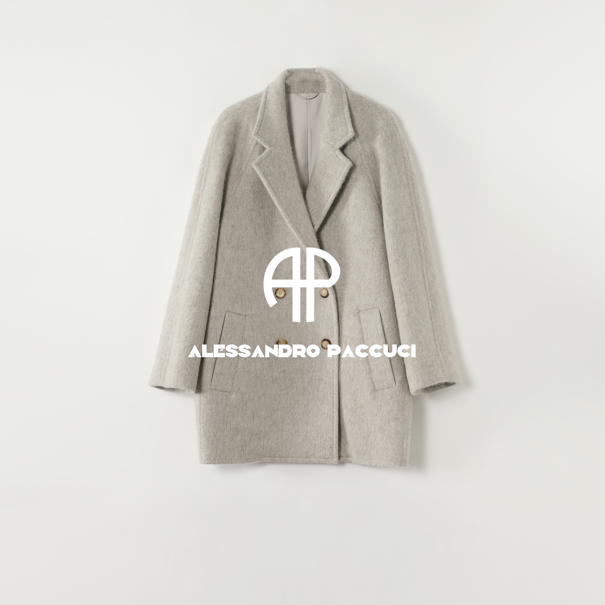 AP洛哥54040DY【黑标系列短款】意大利进口PIACENZA羊驼毛拉绒大衣