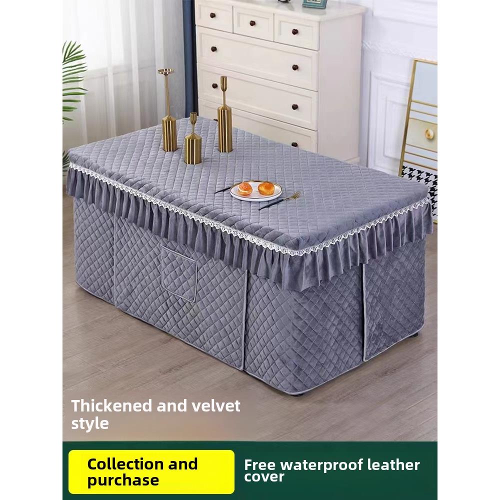 红路皇新款烤火桌子罩套加厚长方形茶几烤火炉桌罩取暖桌布电炉罩