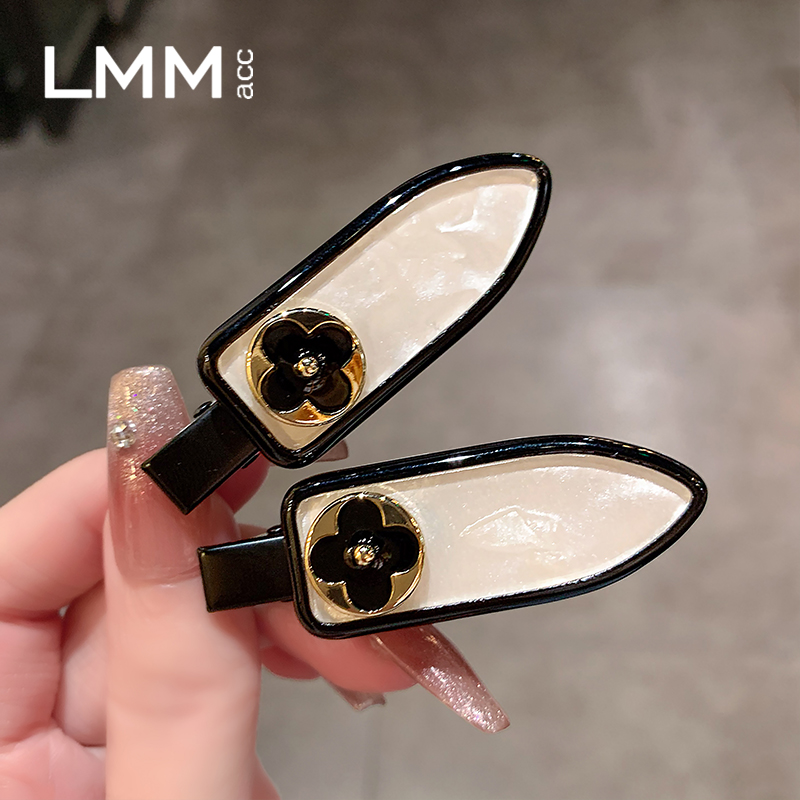 时尚鸭嘴夹四叶花无痕发夹发卡女网红百搭刘海夹新款碎发夹侧边夹