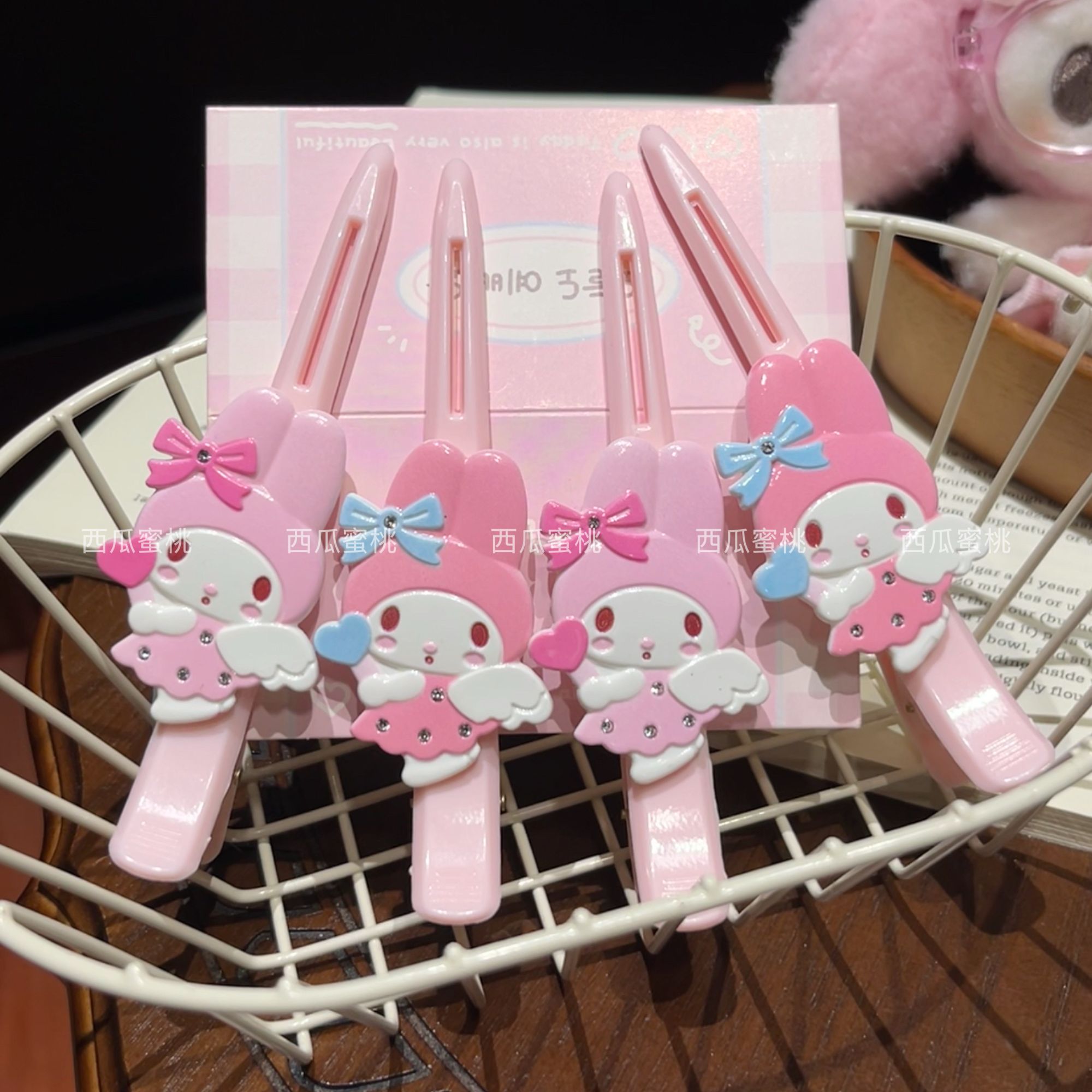 新款闪钻美乐蒂刘海夹可爱少女心甜美发夹发饰碎发夹侧边刘海夹女