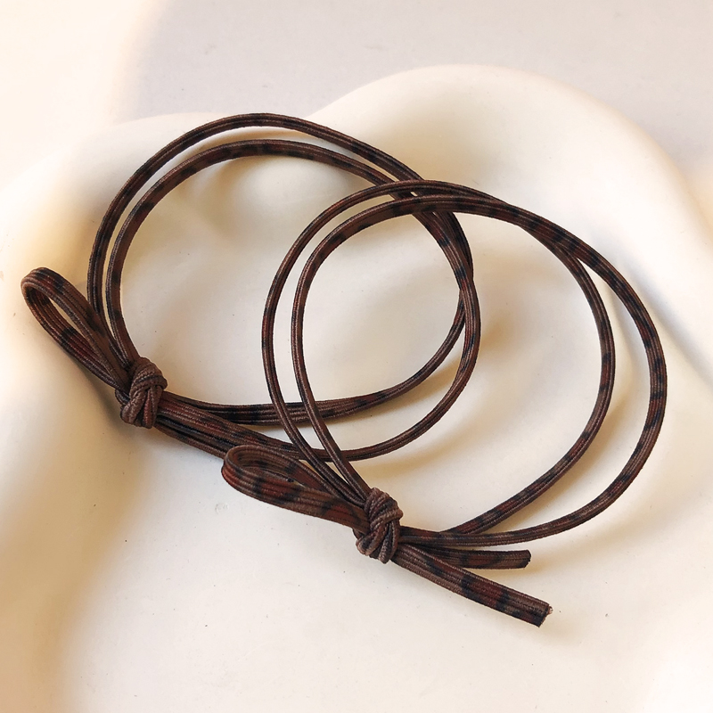 2025新款扁平打结豹纹头绳皮筋发圈女扎头发绳成人皮套不伤发耐用