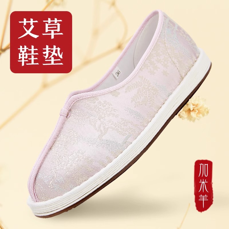 加米羊手工千层底布鞋女绣花鞋古风禅服鞋女汉服鞋茶服鞋复古风