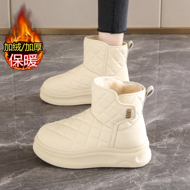 WANSSENY哈尔滨雪地靴新款冬季防水防滑棉靴加绒加厚保暖东北棉鞋