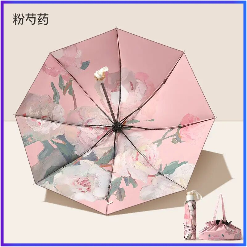 太阳伞双面双花加厚防紫外线遮阳加大加固晴雨两用伞A425