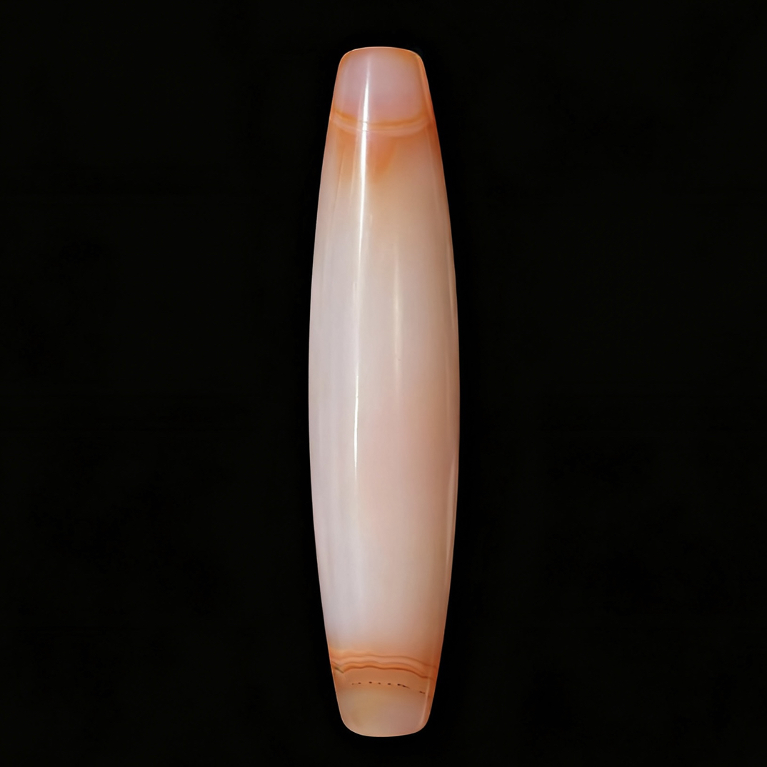 天然粉色熔岩玛瑙珠71.2mm15.9mm