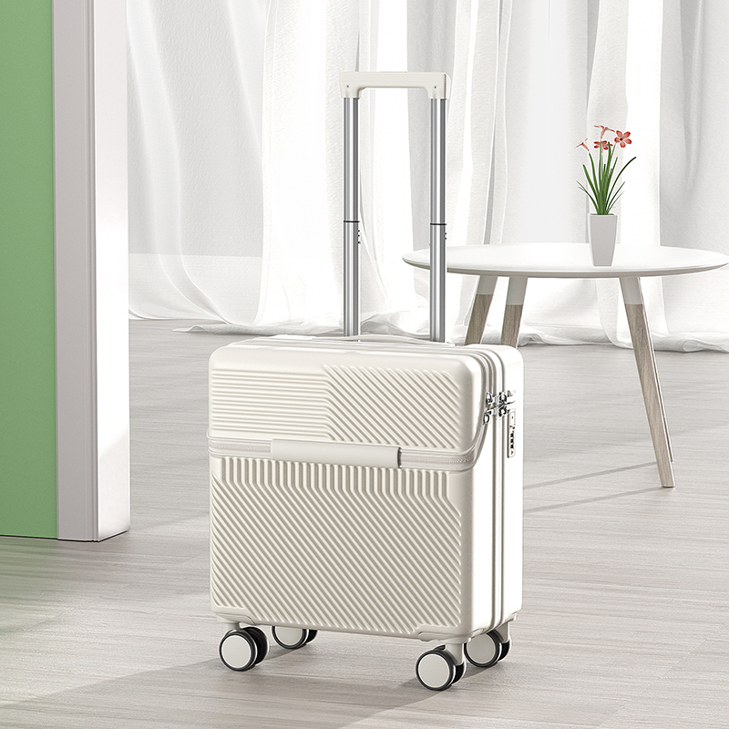 小型可登机行李箱前置开口轻便多功能旅行箱加厚男女高档密码箱