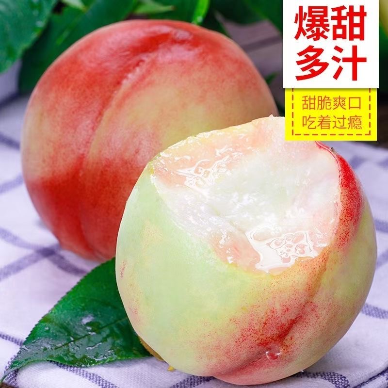 脆蜜桃红不软脆桃新鲜现摘水蜜桃鲜甜多汁脆吃应季水果
