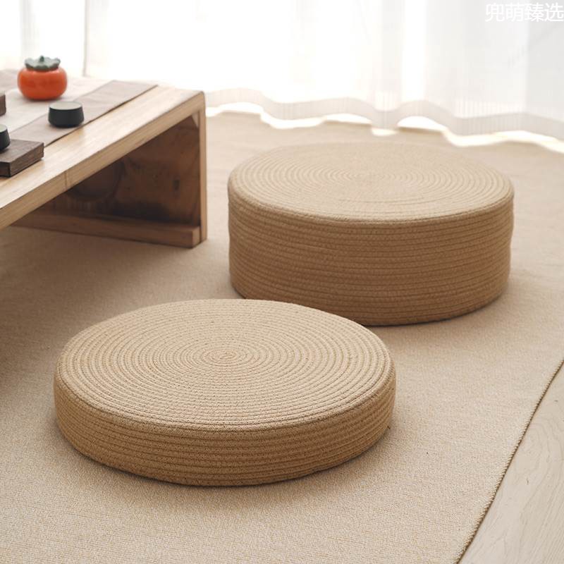 黄麻蒲团坐垫卧室地上榻榻米垫子日式打坐垫禅修垫拜佛垫麻绳家用