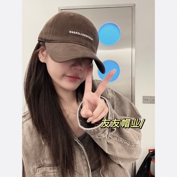 BHE 秋冬加大54-60cm显脸小棒球帽鸭舌帽方圆脸大帽檐深顶