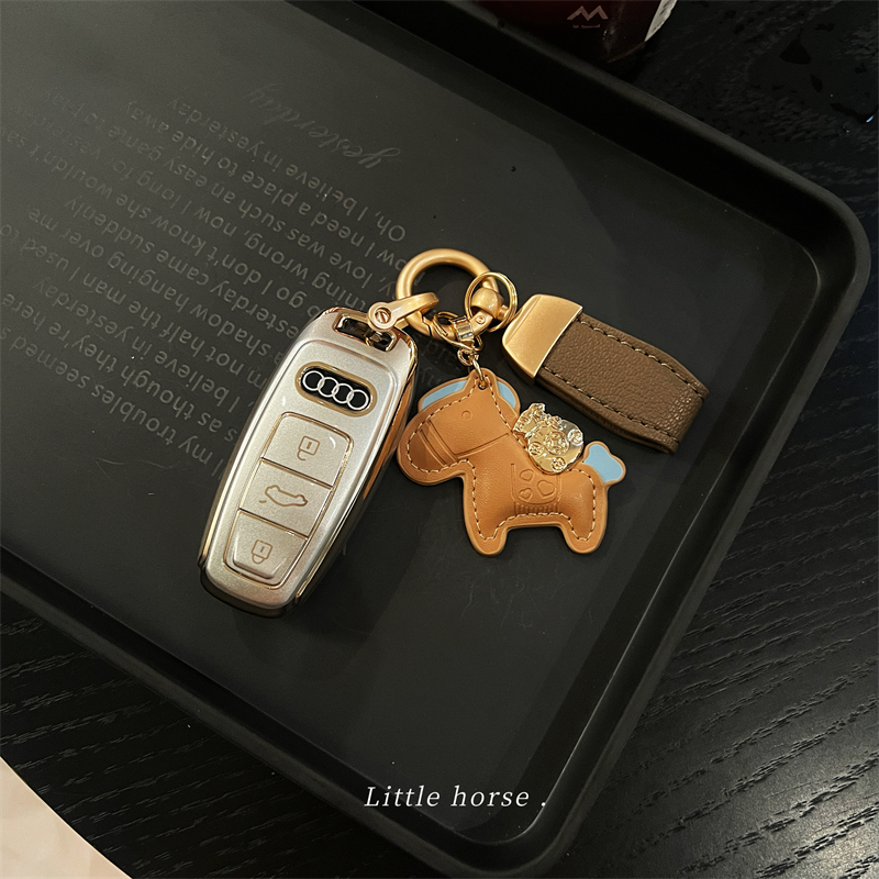 奥迪车钥匙保护套A6L/A7L/a4l/A3/Q4//Q3L/Q7女士奥迪Q5L钥匙套