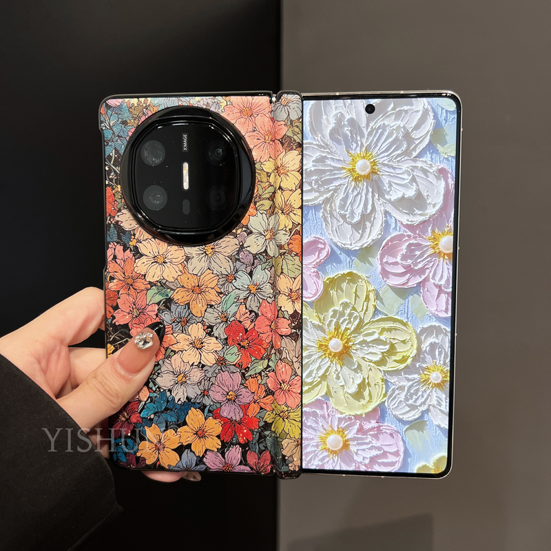 适用华为X6手机壳新款轻奢matex6典藏版折叠屏中轴磁吸黑边皮纹防