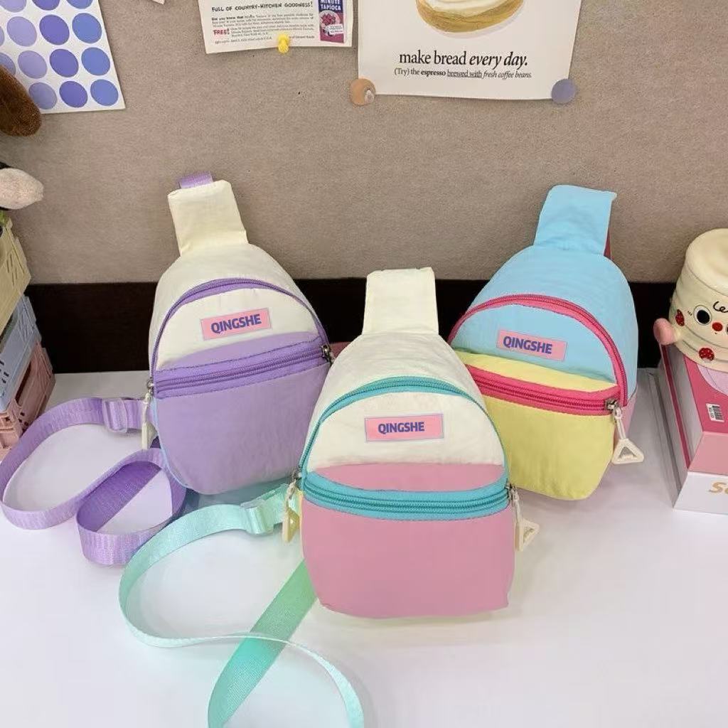 创意潮流多巴胺旅游迷你手机包包小书包外出撞色斜跨包日用百搭包