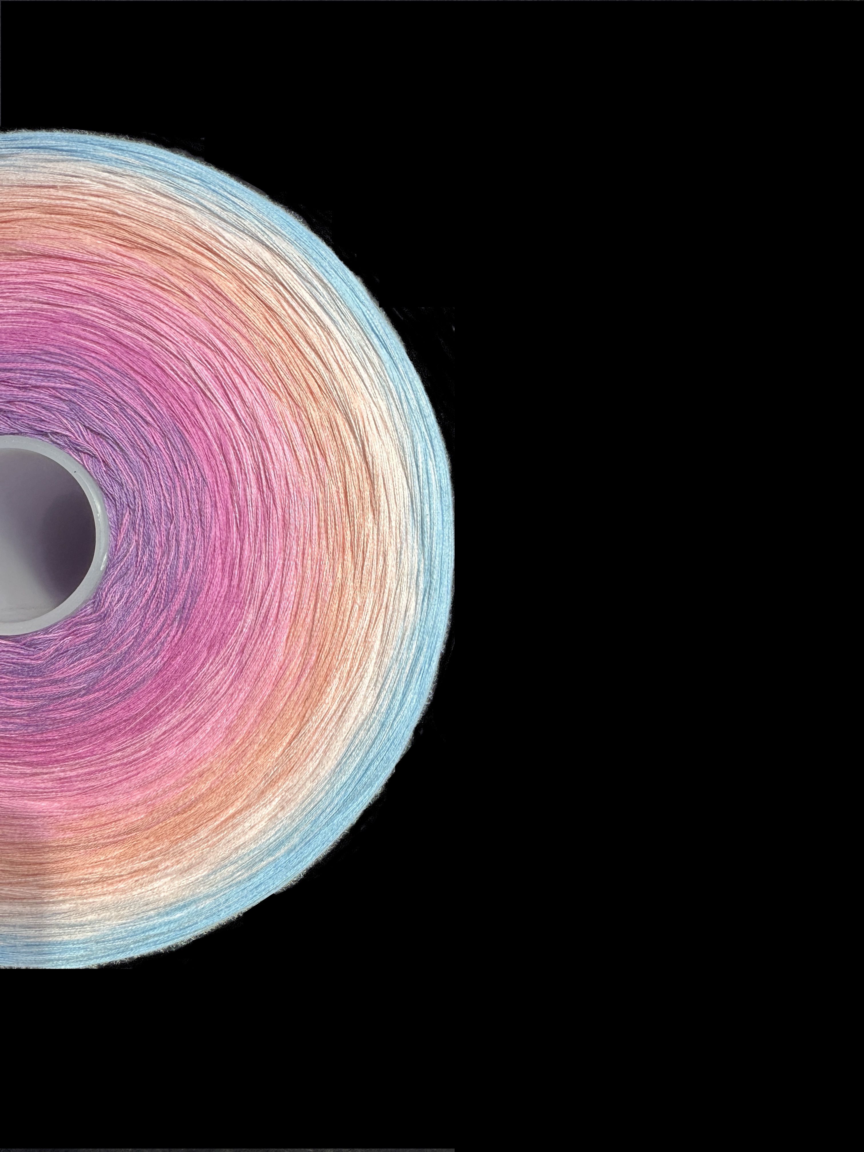 「紫衿」100%棉纯棉渐变蛋糕线手工编织钩织纯棉披肩毯子