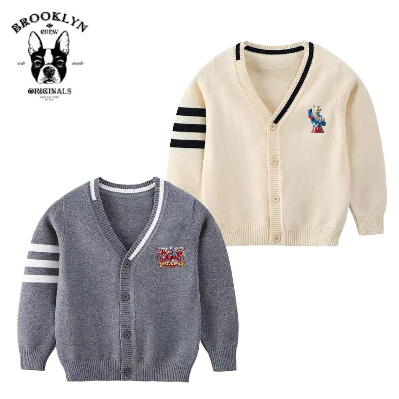 迪迦奥特曼儿童2025春秋新款毛衣针织开衫上衣外套童装休闲百搭潮