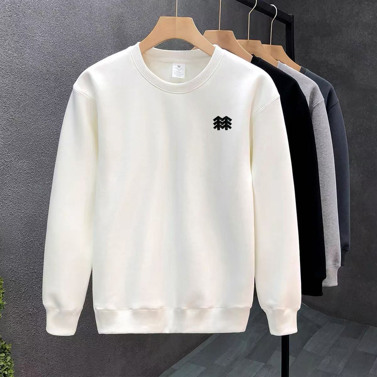 【刺绣小树卫衣】男女春秋款大码宽松长袖圆领运动休闲卫衣