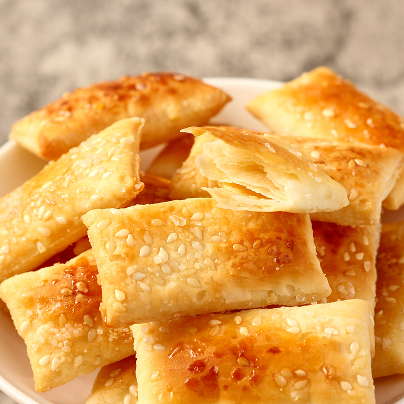 兔姨家日式千层小酥饼日式红糖小脆香酥脆饼干办公室零食千层酥
