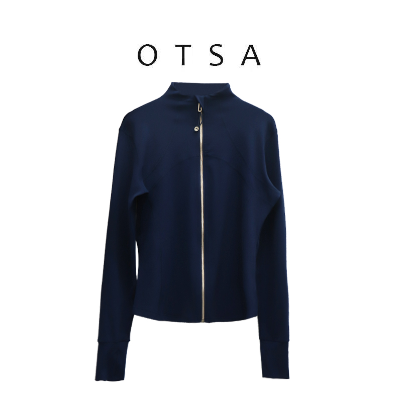 OTSA修身瑜伽外套运动外套健身服女长袖上衣跑步瑜伽服外套防晒服