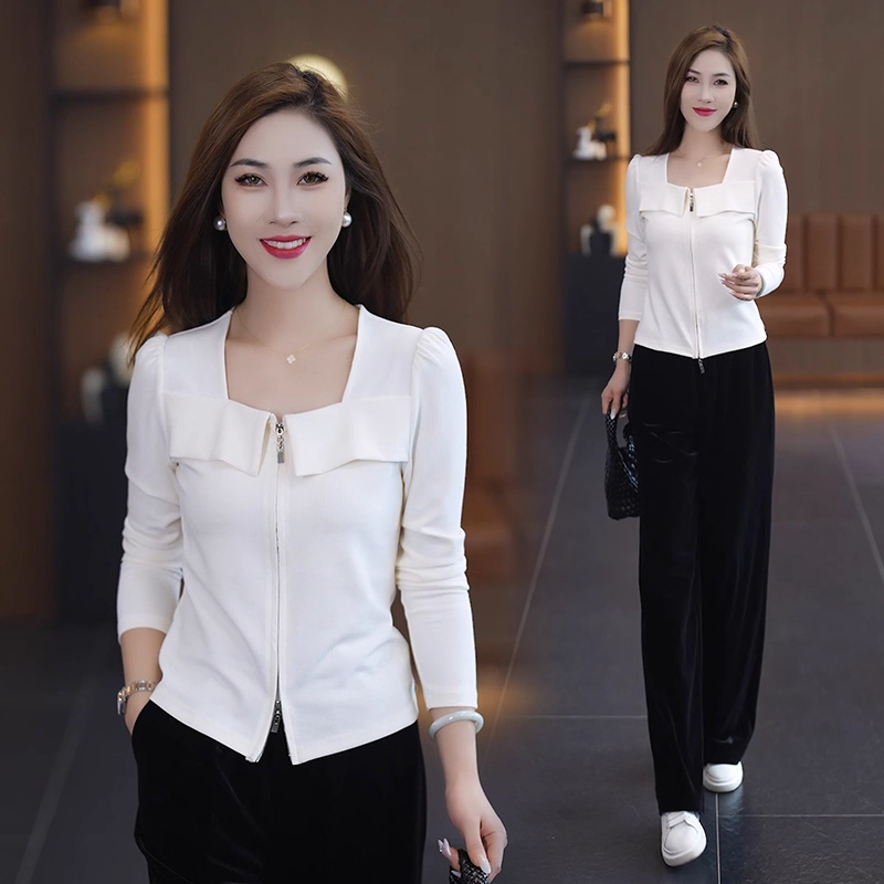 长袖女装春秋打底衫t恤2025年新款百搭显瘦时尚洋气质早秋装上衣