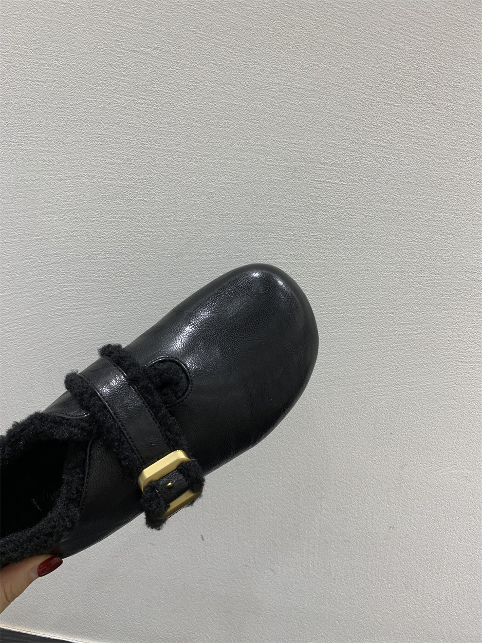 厚底加绒勃肯鞋新款毛毛鞋女2025冬季爆款保暖软底棉鞋一脚蹬单鞋