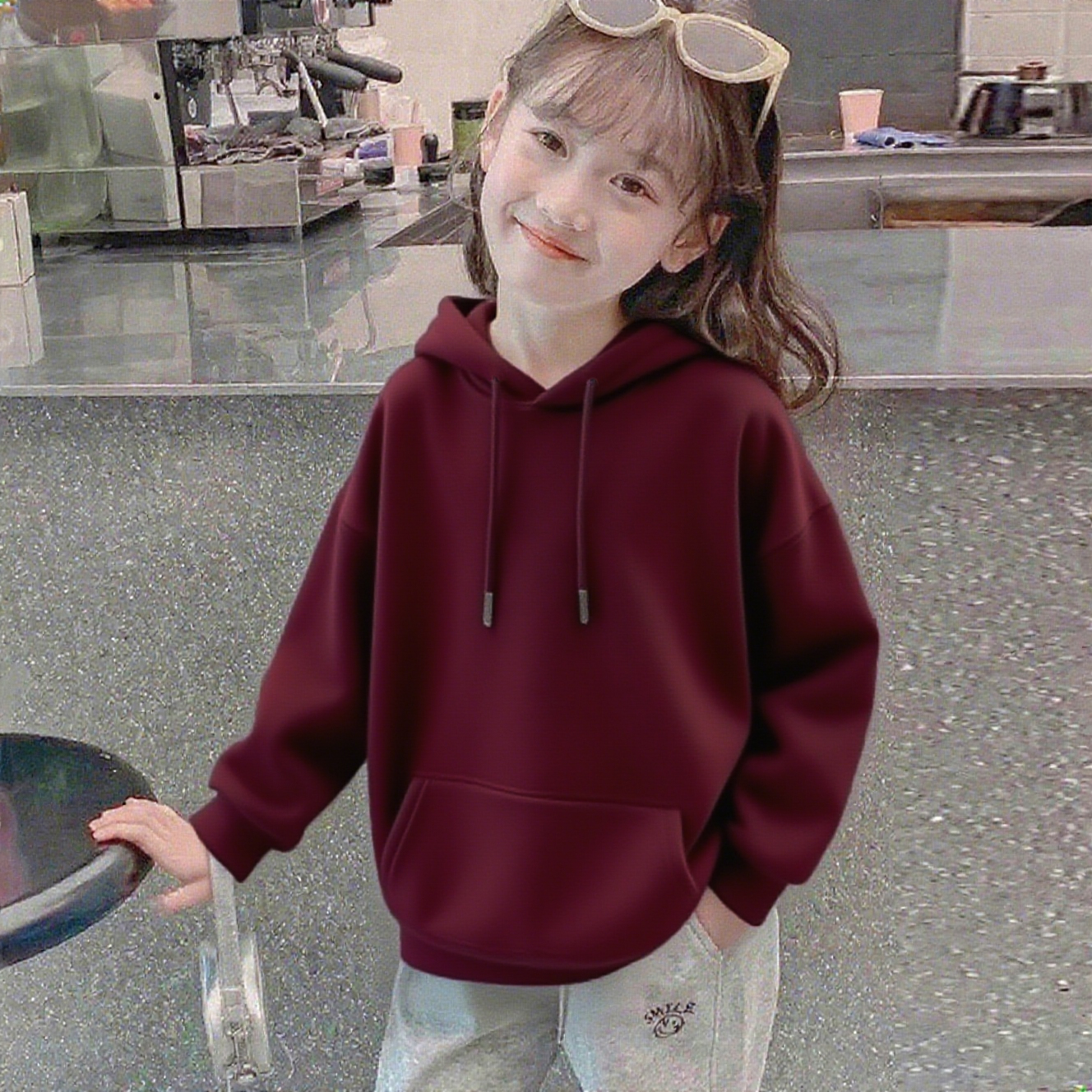 女童卫衣春秋2025新款儿童洋气时髦上衣初中生早秋连帽衣服超好看