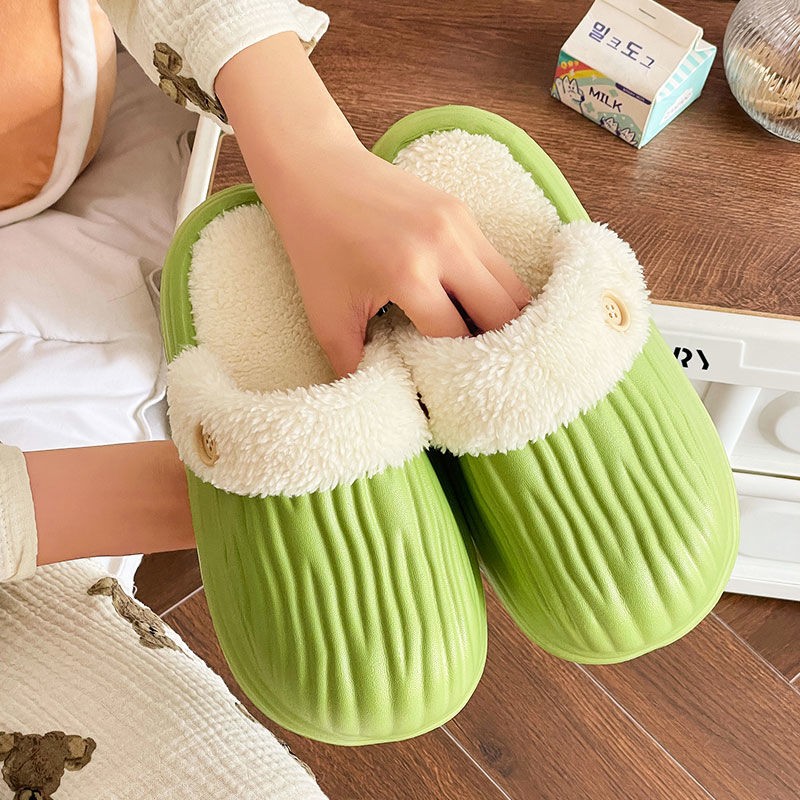 防水棉拖鞋女2025新款室内居家EVA可拆卸保暖毛绒棉拖男女秋冬CXY