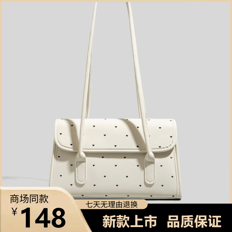 百搭ins波点小包包女2025新款时尚简约腋下法棍包夏季休闲单肩包