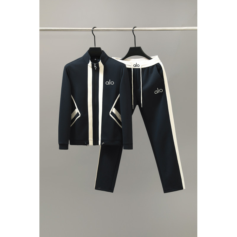 2025年立领刺绣夹克长裤套装男轻奢潮牌外套两件套时尚休闲套装