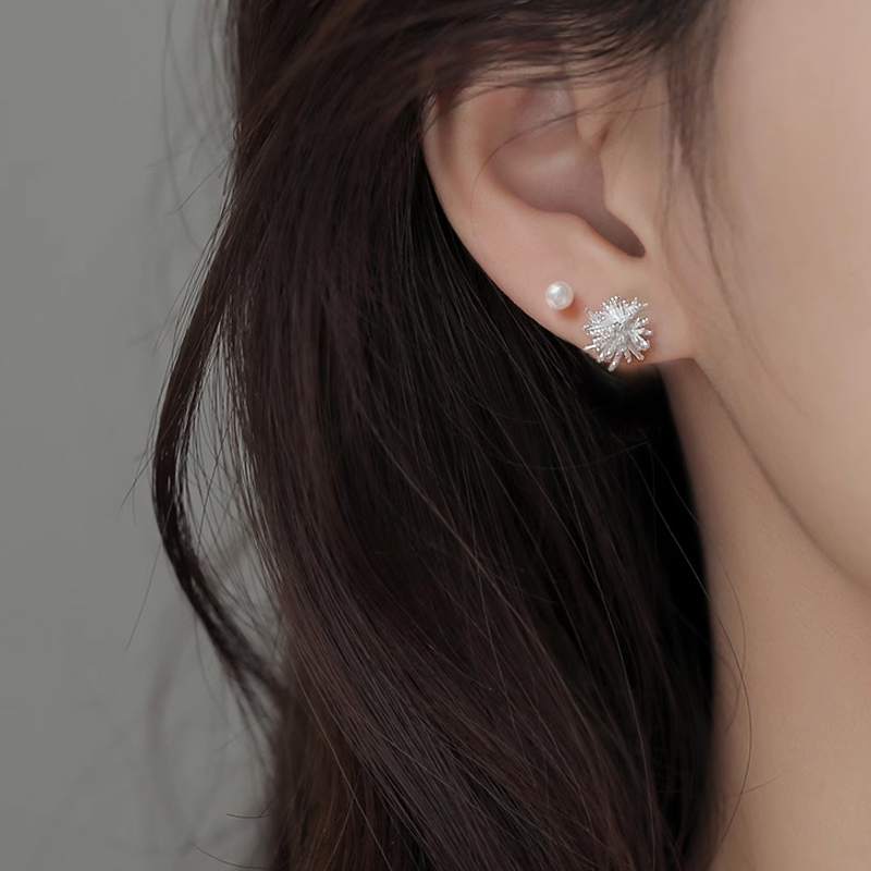 新款四件套小巧烟花珠珠耳钉气质百搭日常通勤简约时尚耳环女