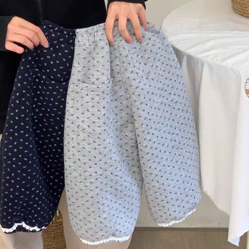 韩国童装儿童裤子2025春秋新款女童碎花洋气休闲长裤宝宝秋季裤子