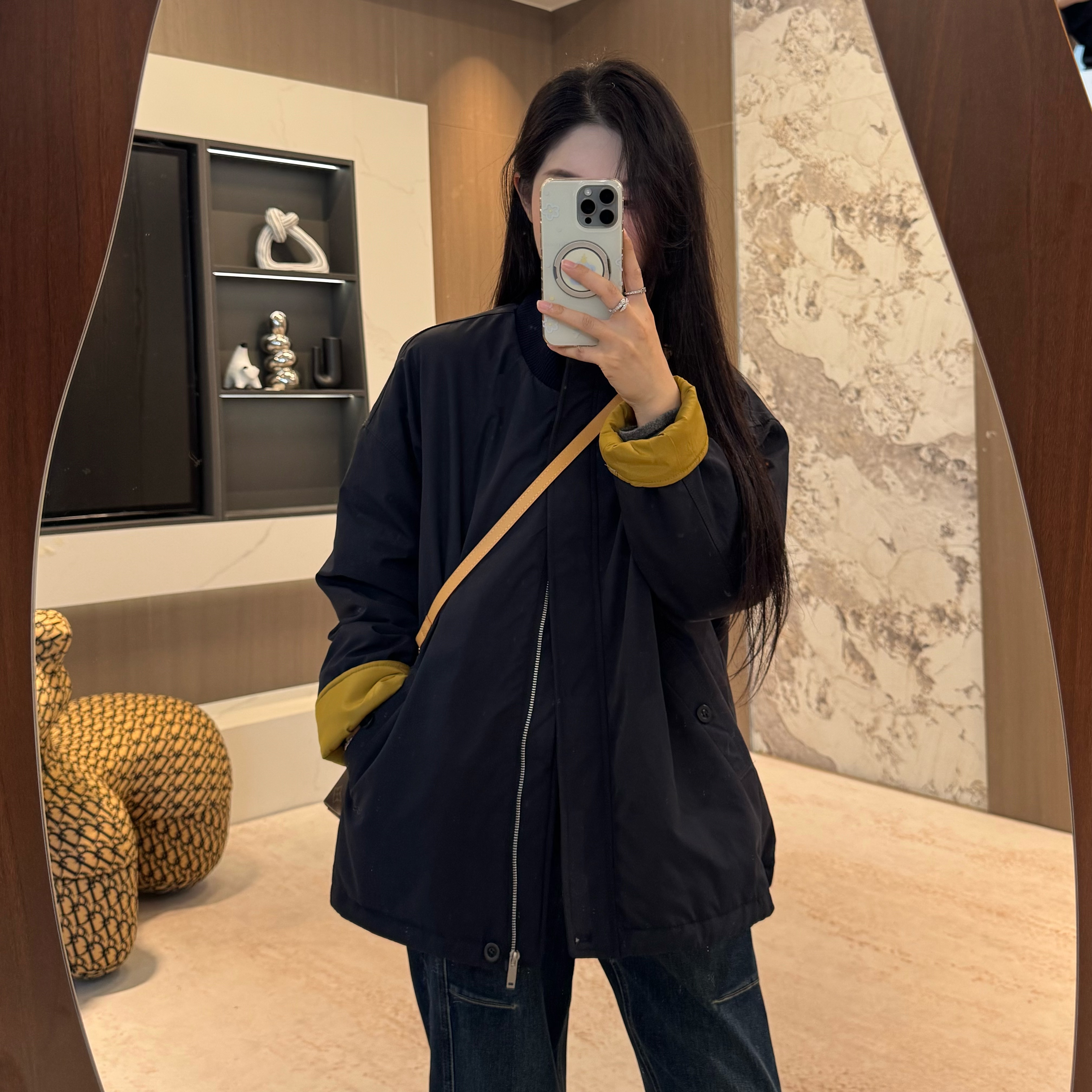 宿慕SUMU 韩版冬季加棉外套 9-30新款宽松百搭显瘦冲锋衣9127