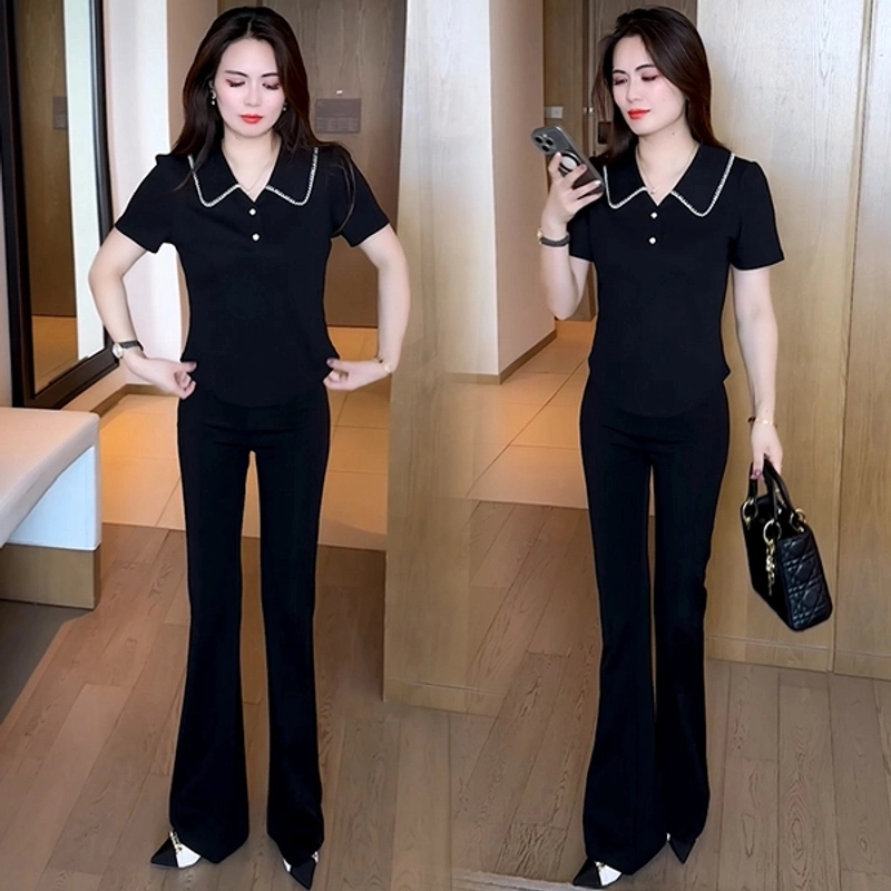 法式韩短袖T恤显瘦气质小个子时尚女神夏季洋气减龄修身上衣宽松