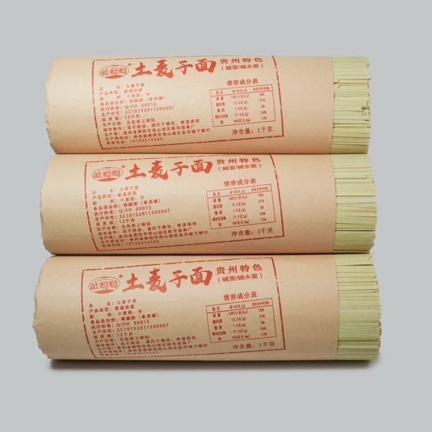贵州高山土麦子面碱水面挂面面条