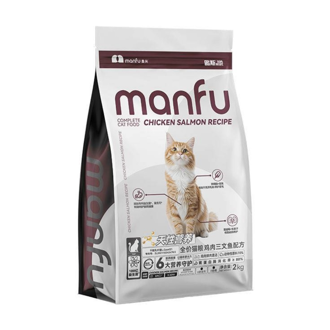 曼芙 全期猫粮三文鱼配方 出口猫粮
