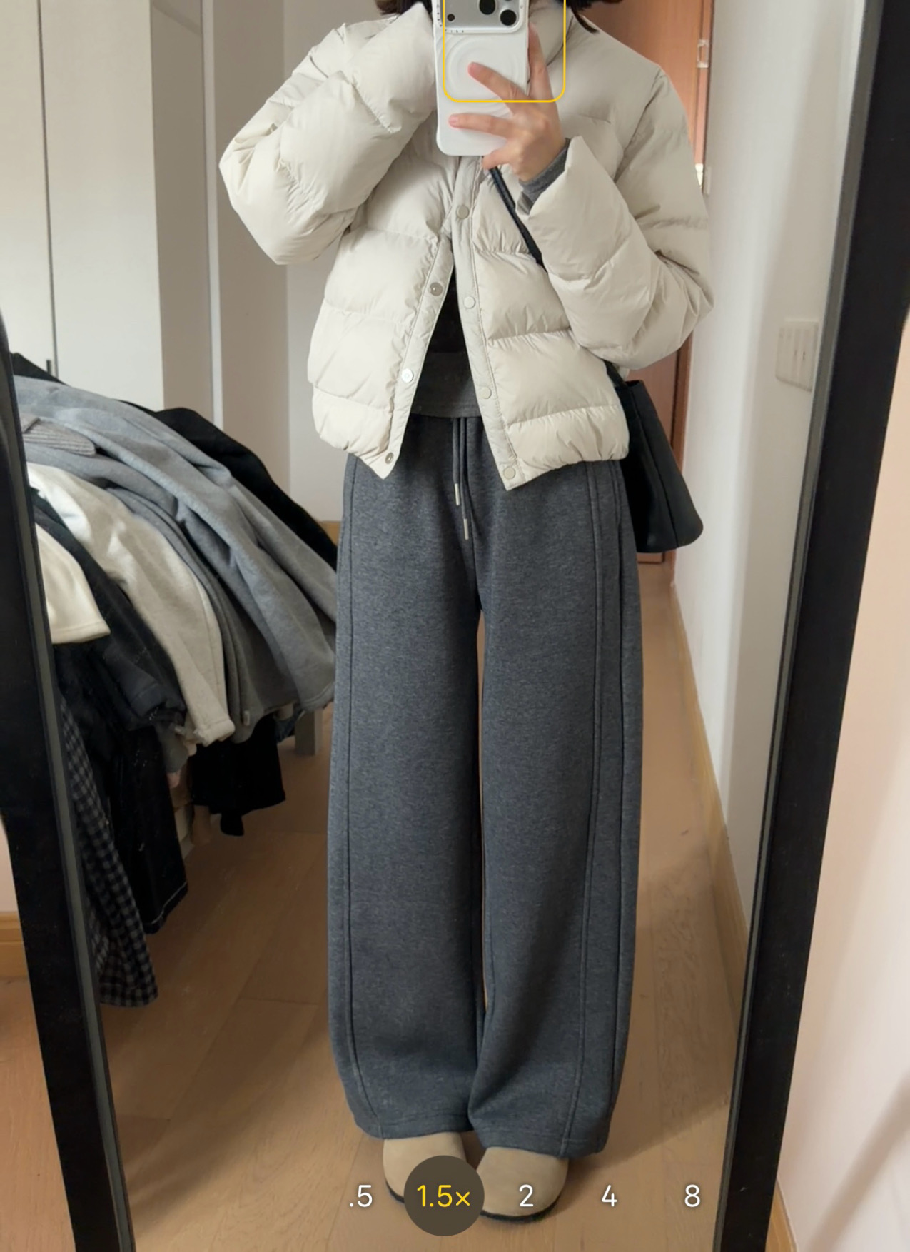 【加绒加厚】秋冬窄版显瘦78.8%棉小个子直筒裤子百搭休闲阔腿裤