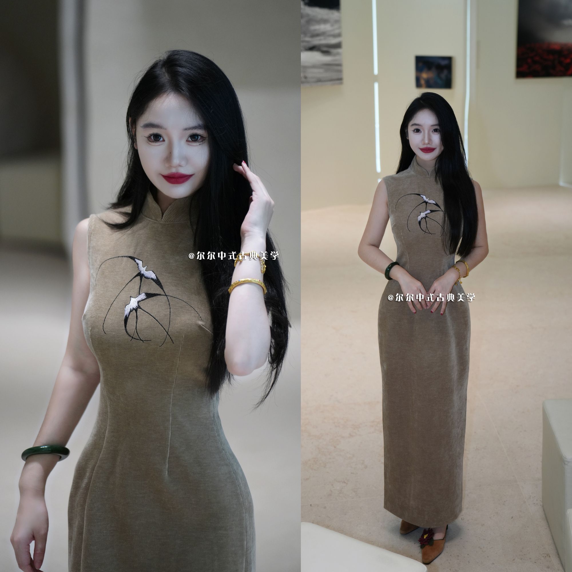 【尔尔古典美学】原创复古新中式改良旗袍【燕南枝】秋季修身中国风