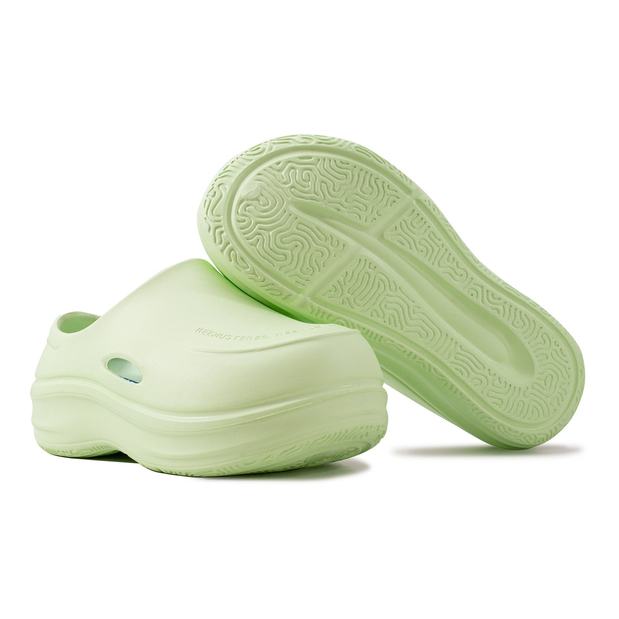 Reemustered Casual Slipper休闲系列厚底增高包头拖鞋 绿色