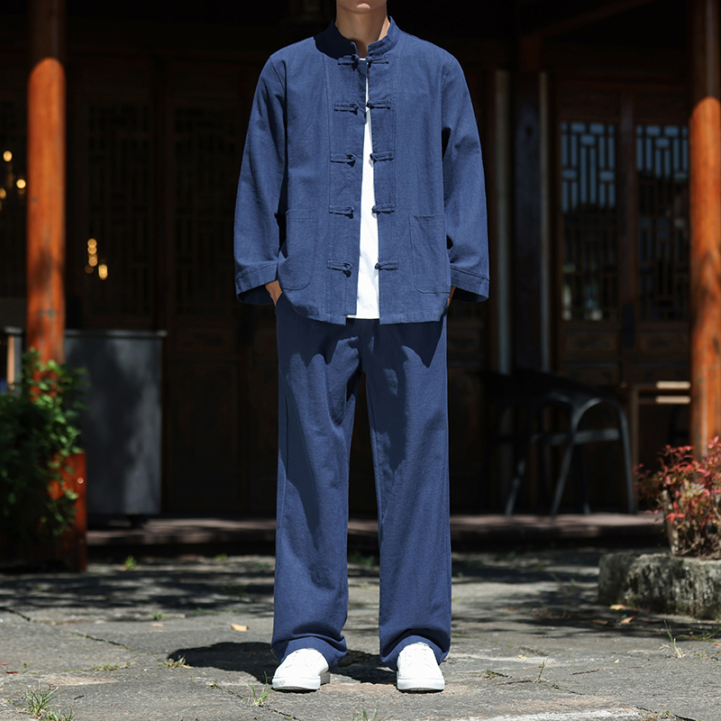 【双11狂欢价】中国风棉麻套装苎麻套装宽松大码保暖休闲套装两件套