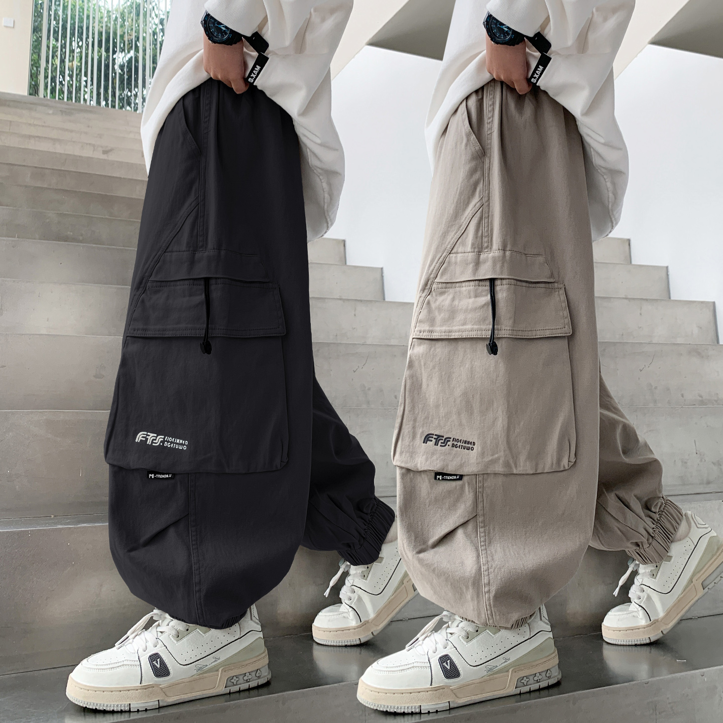 男童秋装工装裤儿童春秋裤子2025新款男孩秋季中大童休闲长裤潮牌