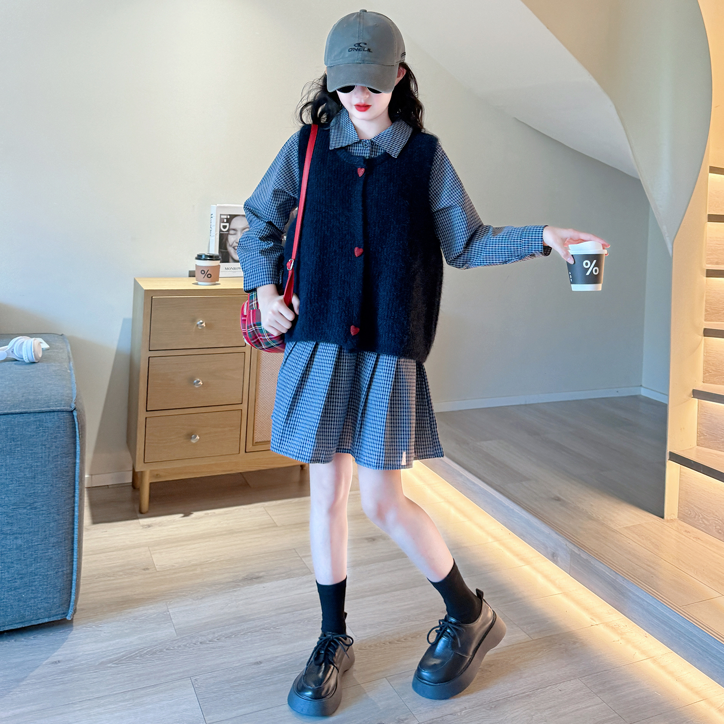 简约童装店铺女童秋装套装2025新款儿童气质潮服女孩洋气韩范衣服